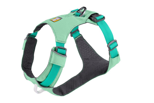 HI & LIGHT™ HARNESS  Lightweight, minimalist chest harness includes XXXS size. Features debris-resistant liner, pocket for dog tags and pick-up bags, and two leash attachment points: V-ring on the back and reinforced loop on the chest.