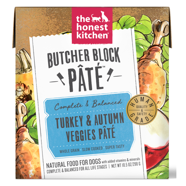 Load image into Gallery viewer, Honest Kitchen Butcher Block Pate for Dogs Turkey &amp; Autumn Veggies  10.5oz Copy

