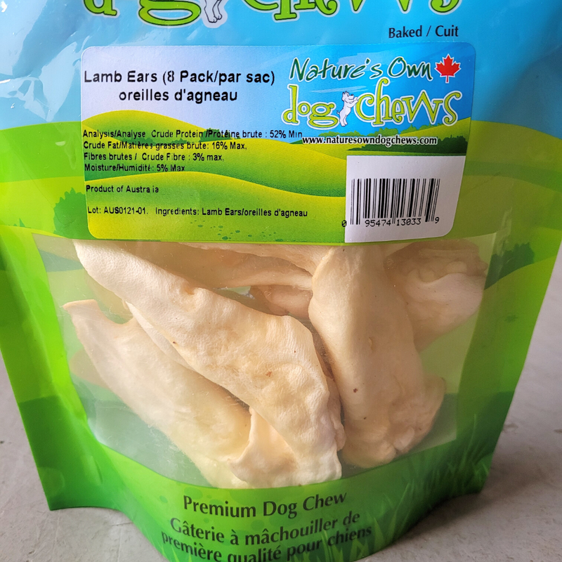 Load image into Gallery viewer, Nature&#39;s Own Lamb Ears 8pk - Discover Dogs
