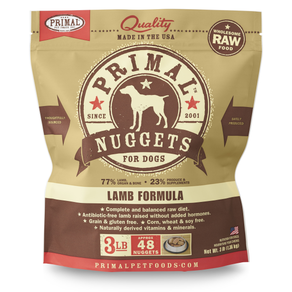 Load image into Gallery viewer, Primal Dog Raw Lamb Frozen Nuggets
