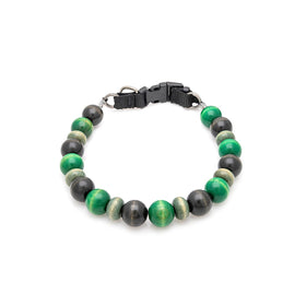 Furry Beads Collar 61 - Emerald
