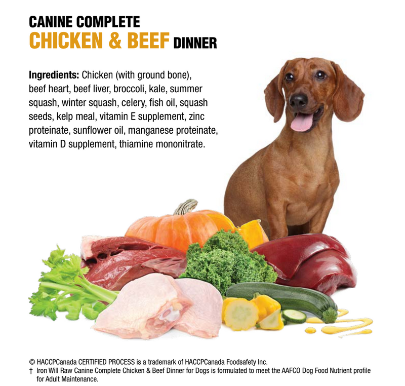 Load image into Gallery viewer, Iron Will Raw Canine Complete Chicken &amp; Beef Dinner
