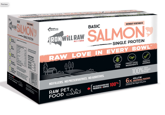 Iron Will Raw Basic Salmon 6lb - Discover Dogs