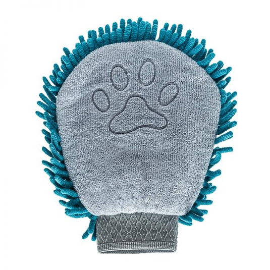 Messy Mutts Blue Grooming Mitt - Discover Dogs Online