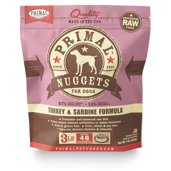 Load image into Gallery viewer, Primal Dog Raw Turkey/Sardine Frozen Nuggets
