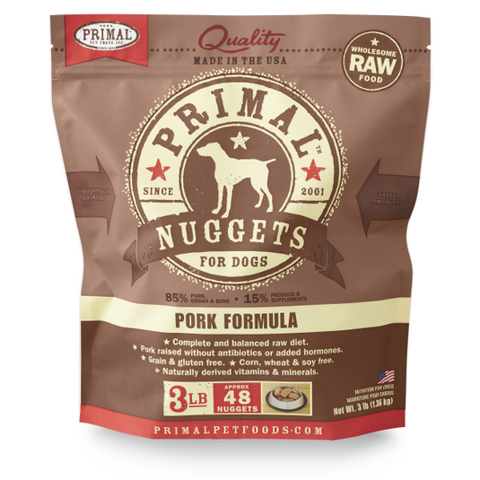 Primal Dog Raw Pork Frozen Nuggets