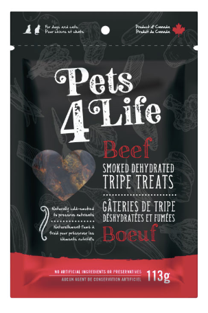 Pets 4 Life Beef Tripe Bits 113g - Discover Dogs
